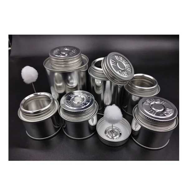 Standard Size 4OZ 8OZ 16OZ 32OZ Empty Metal tin can for PVC CPVC Glue Adhesive Packing with Brush