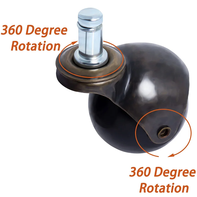 Vintage Rolling Casters Antique Stem Socket Ball Caster Wheels Replacement for Office Chair Sofa Cabinet