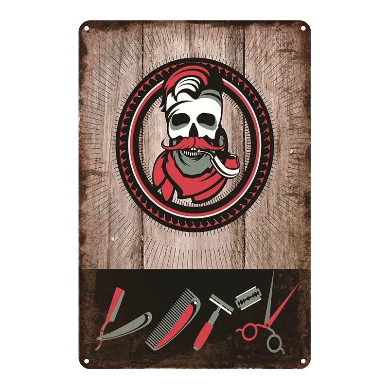 Barber Shop Beauty Salon Hair cut Shaving Metal Tin Sign Shop Decor Vintage Poster Antique Iron Painting Souvenirs