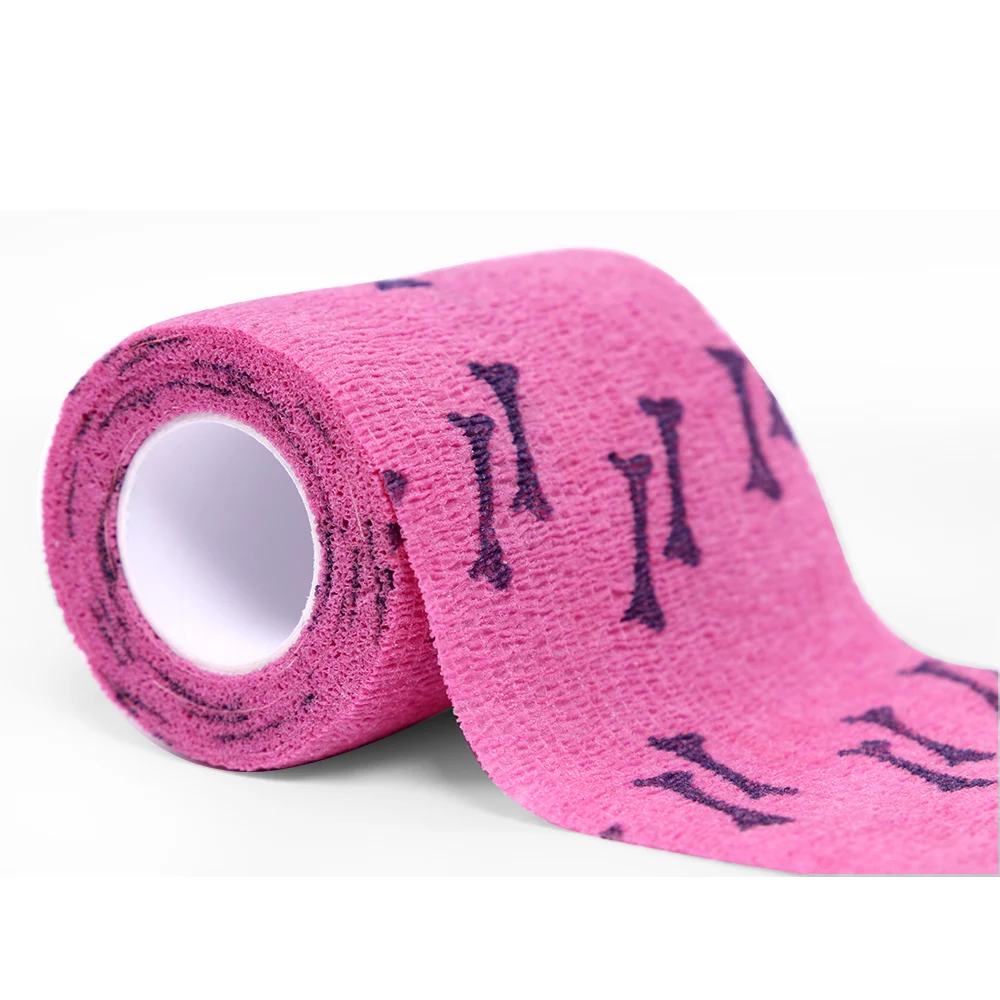 5cm*4.5m non-woven printed vet wrap medical bandage horse veterinary bandage