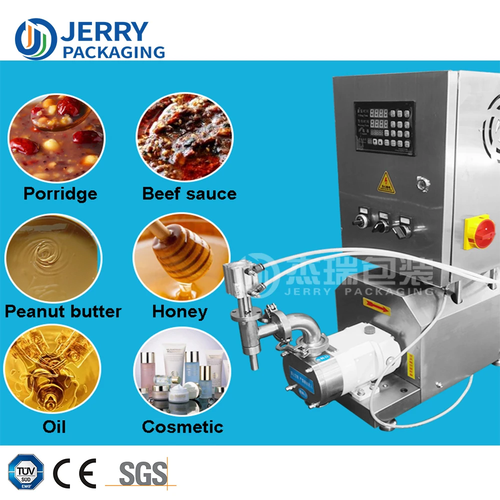 Small Semi Automatic Manual Rotary Lobe Pump Filler Lotion Shampoo Liquid Soap Cosmetic Cream Jar Bottle Filling Machine