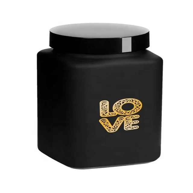 Best selling wholesale square glass jars waterproof glass storage jar with airtight lid high quality glass storage container 2lt