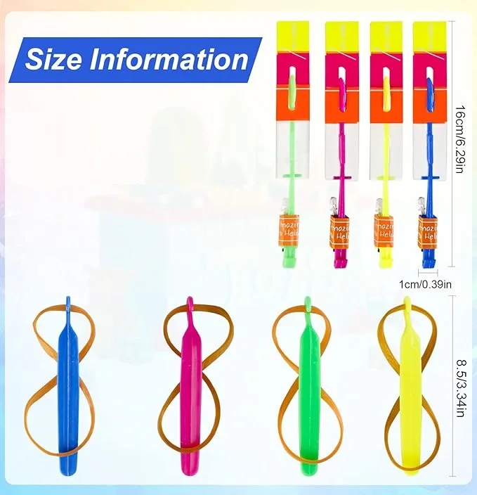 Led Arrow Helicopter Flying Toy Party Fun Gift Elastic Slingshot Flying Copters Birthdays Summer Day Party Favors Outdoor Game
