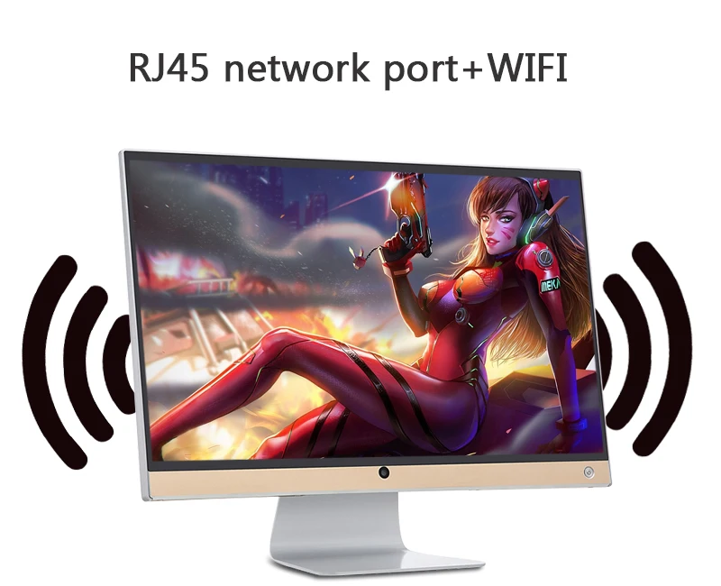 OEM Cheap 23.5inch i7 i5 i3 computer Computer desktop monoblock with cpu ram ssd diy all In one pc high speeding gamer vga AIO