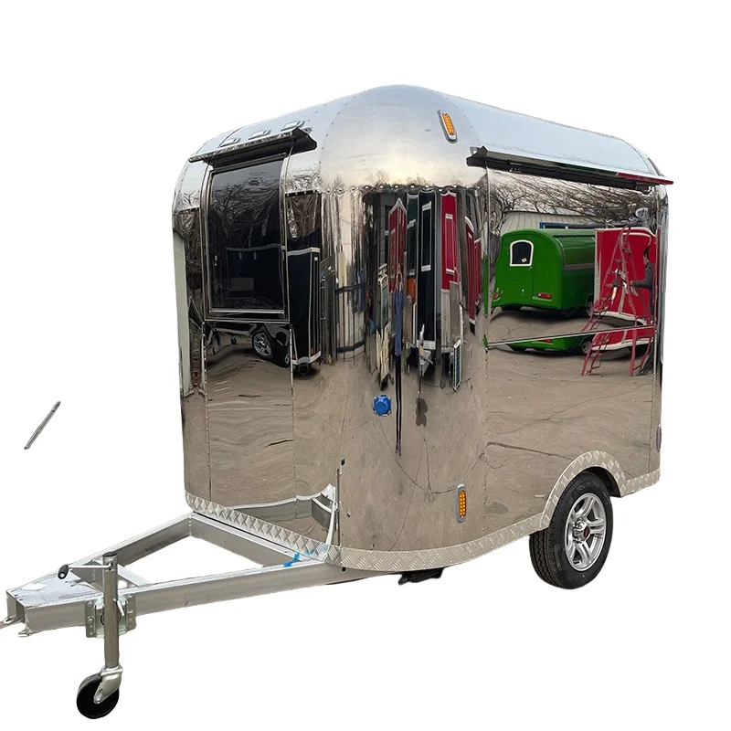 Selling Full Kitchen Equipment Mobile Street Square Snack Food Truck Burger Pizza Beer Coffee Food Trailer