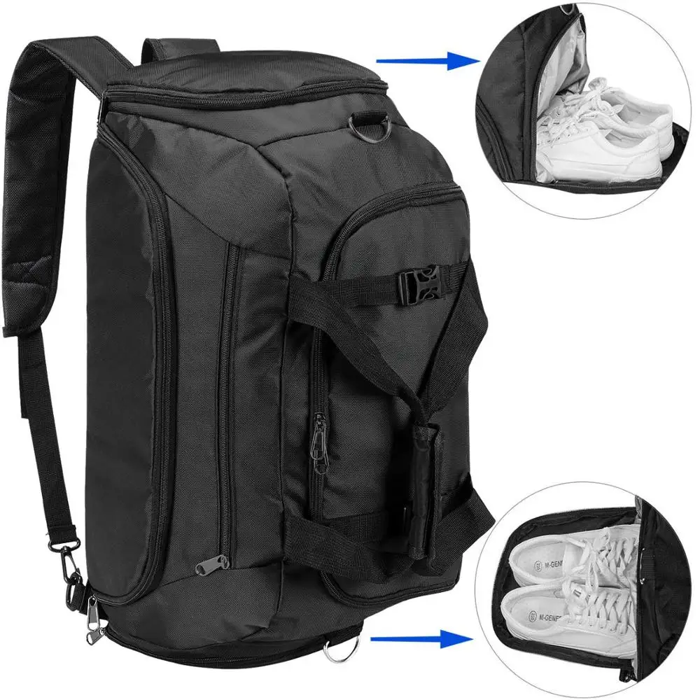 FREE SAMPLE Travel Duffle Bag Backpack with 2 Shoes Compartment for Women and Men Duffle Bag Large Size