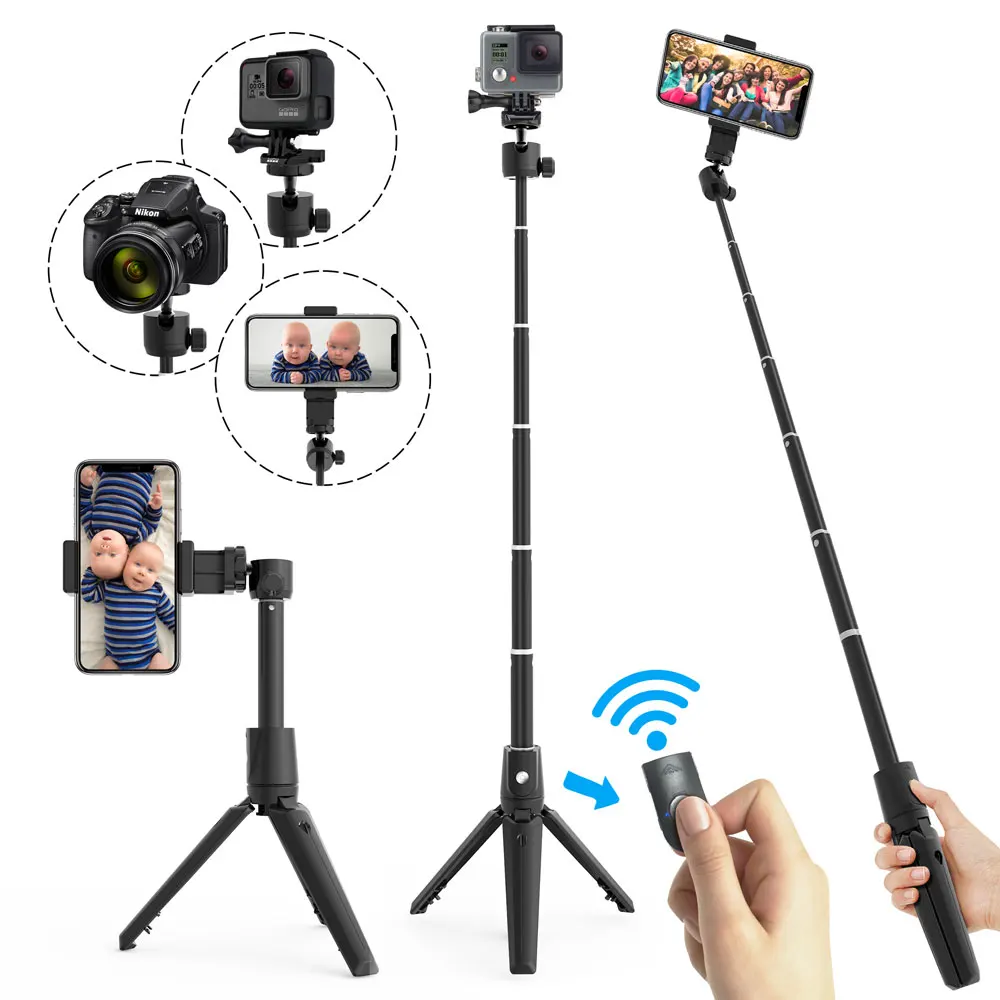 
Selfie Stick Tripod 42-inch aluminum tube retractable selfie stick tripod wireless Self remote control digital camera 