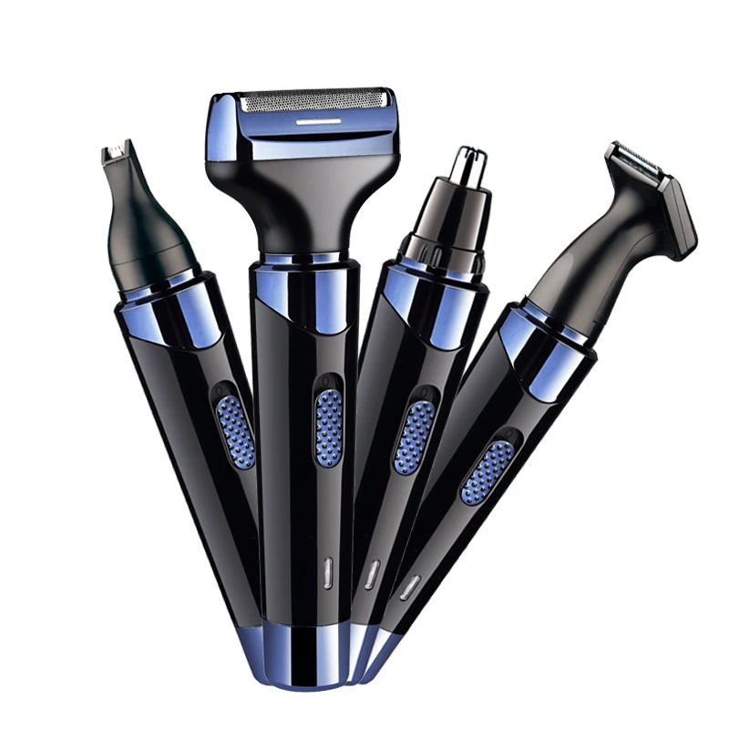 
2021 New Epilator Electric Hair Remover Trimmer 4 Head Ear Nose Hair Removal For Men 