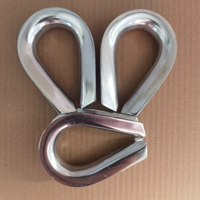 wholesales rigging hardware items Stainless steel Marine grade g411 wire rope thimble