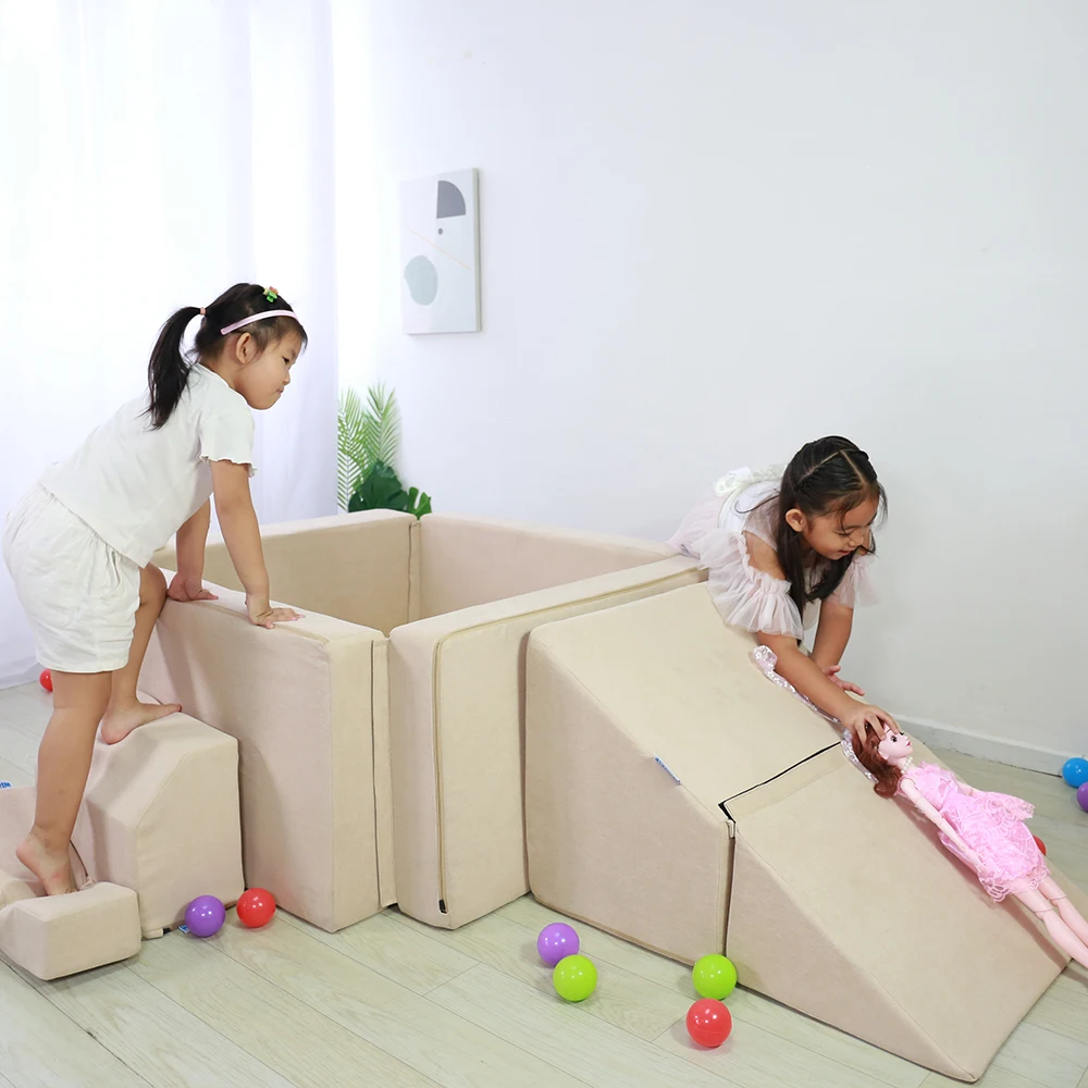 DIY Soft High Density Compress Foam Kids Sofa Modular Sectional Pool Ball Pit Kids Play Sofa for Playing Sitting