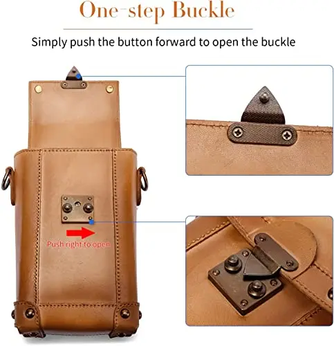 Mini Crossbody Bag for Women Genuine Leather Vintage Shoulder Bag Cell Phone Purse