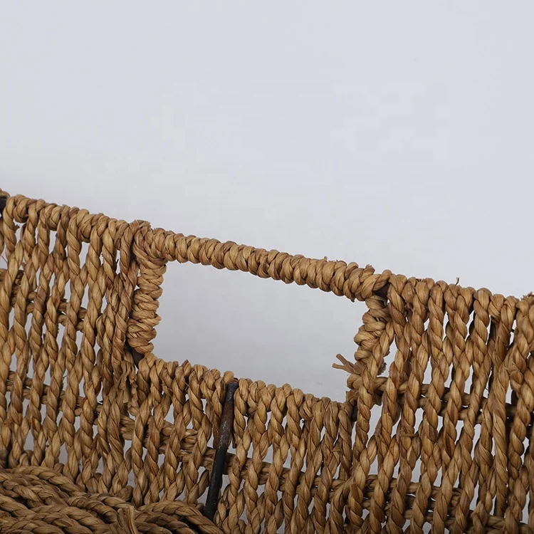 Cheap wholesale seagrass baskets woven basket storage straw rope woven basket