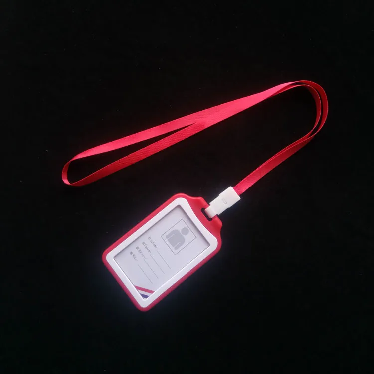 Бейдж для удостоверения личности, пластиковый шнурок для рабочего удостоверения личности, ремешок на шею, держатель для карт для автобусов, держатель для студенческих карт