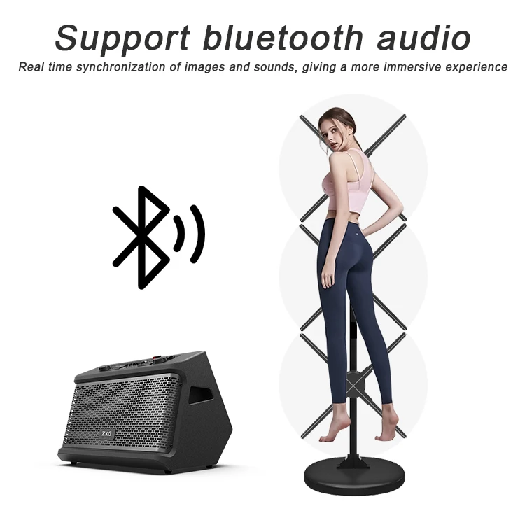 Advertising 3d hologram led fan holographic display with sound stand wall install display player supply wifi app