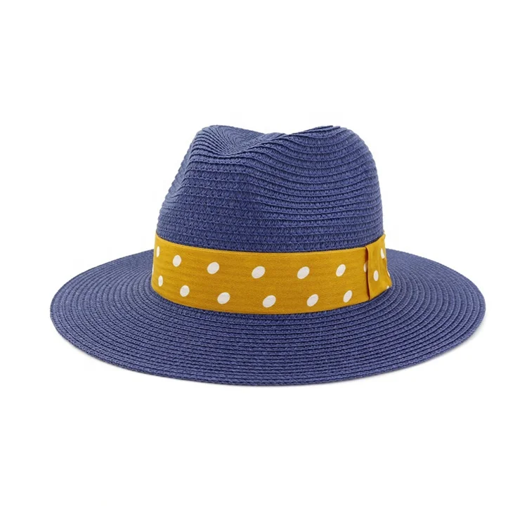 Оптовая продажа, Женская пляжная соломенная шляпа в британском стиле с широкими полями