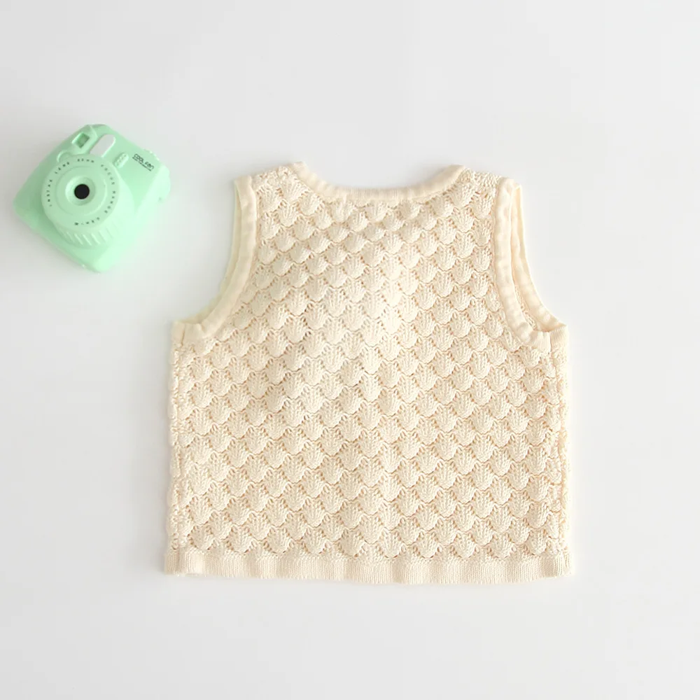 
Fashion Knitted Sleeveless Newborn Cardigan Clothes Baby Girl Sweater Vests Waistcoats 