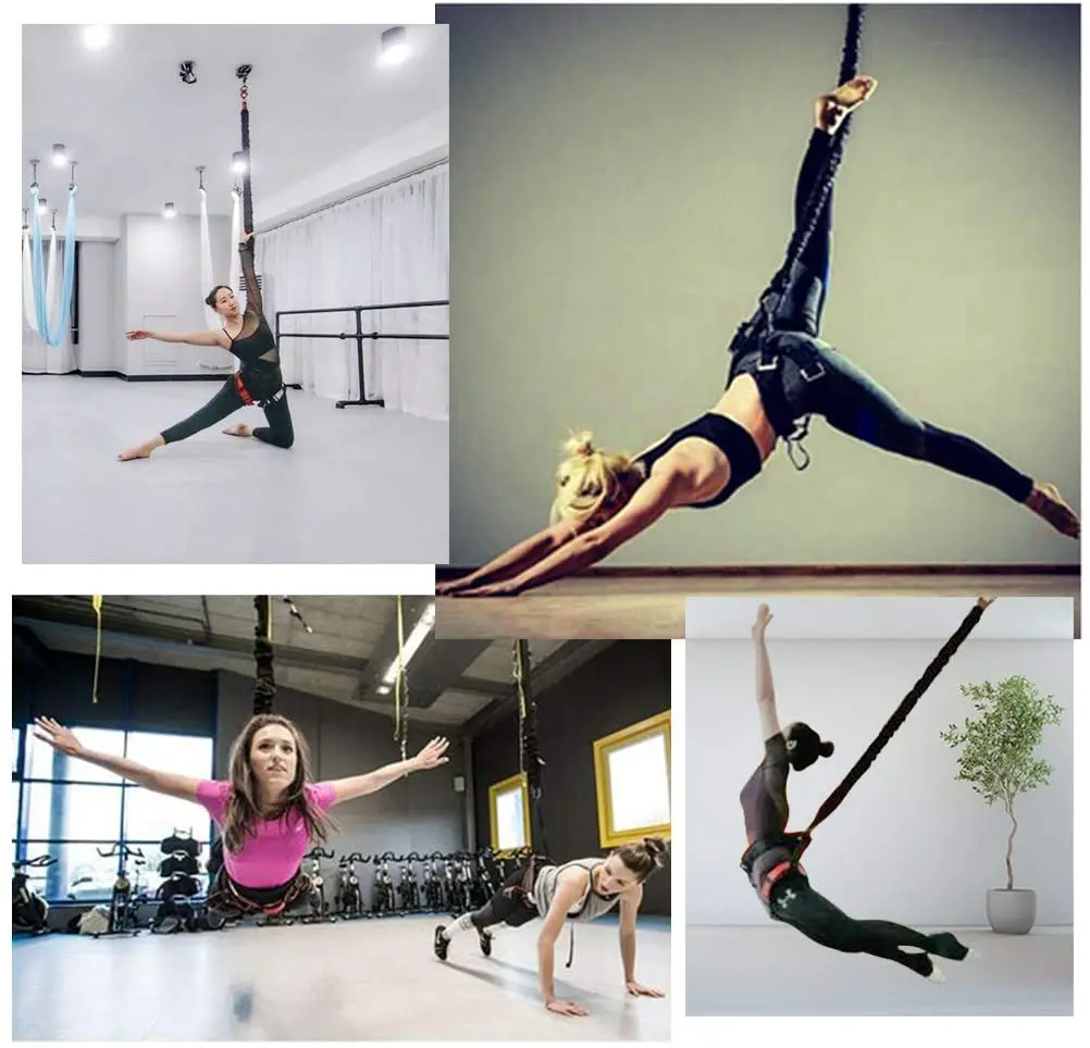jumping safety indoor bungee cord fitness kit suspension flying yoga bungee Cords Set