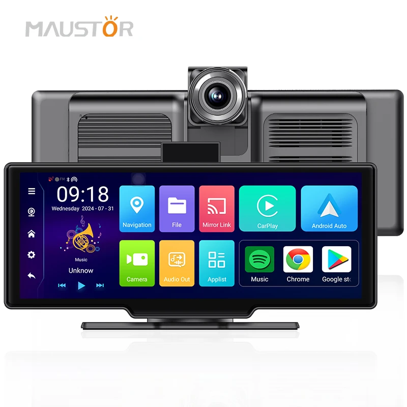 Maustor 10.26 inch Android 10 Wireless Carplay 4+64G 8 Core Universal Car Smart Screen With 3G/4G Sim Card TF Card Wifi BT
