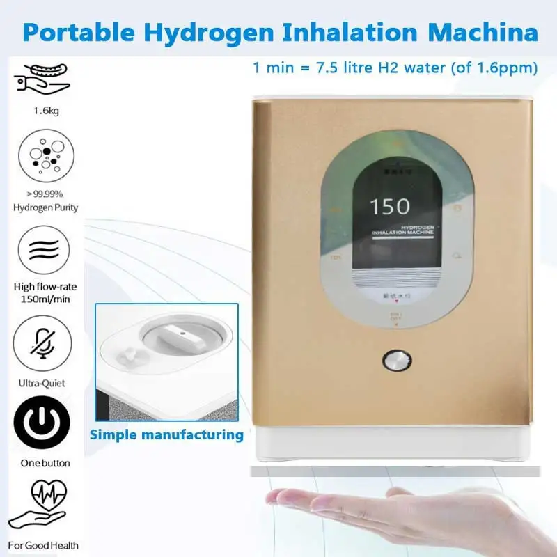 Portable mini 150ml/min hydrogen inhalation machine 2022 new arrives hydrogen gas generator