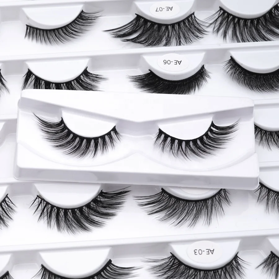 100% Vegan 3D Silk Foxy Lash Vendor Faux Mink Winged Eyelashes Private Label Synthetic Cat Eye Lashes Wholesale Vendor