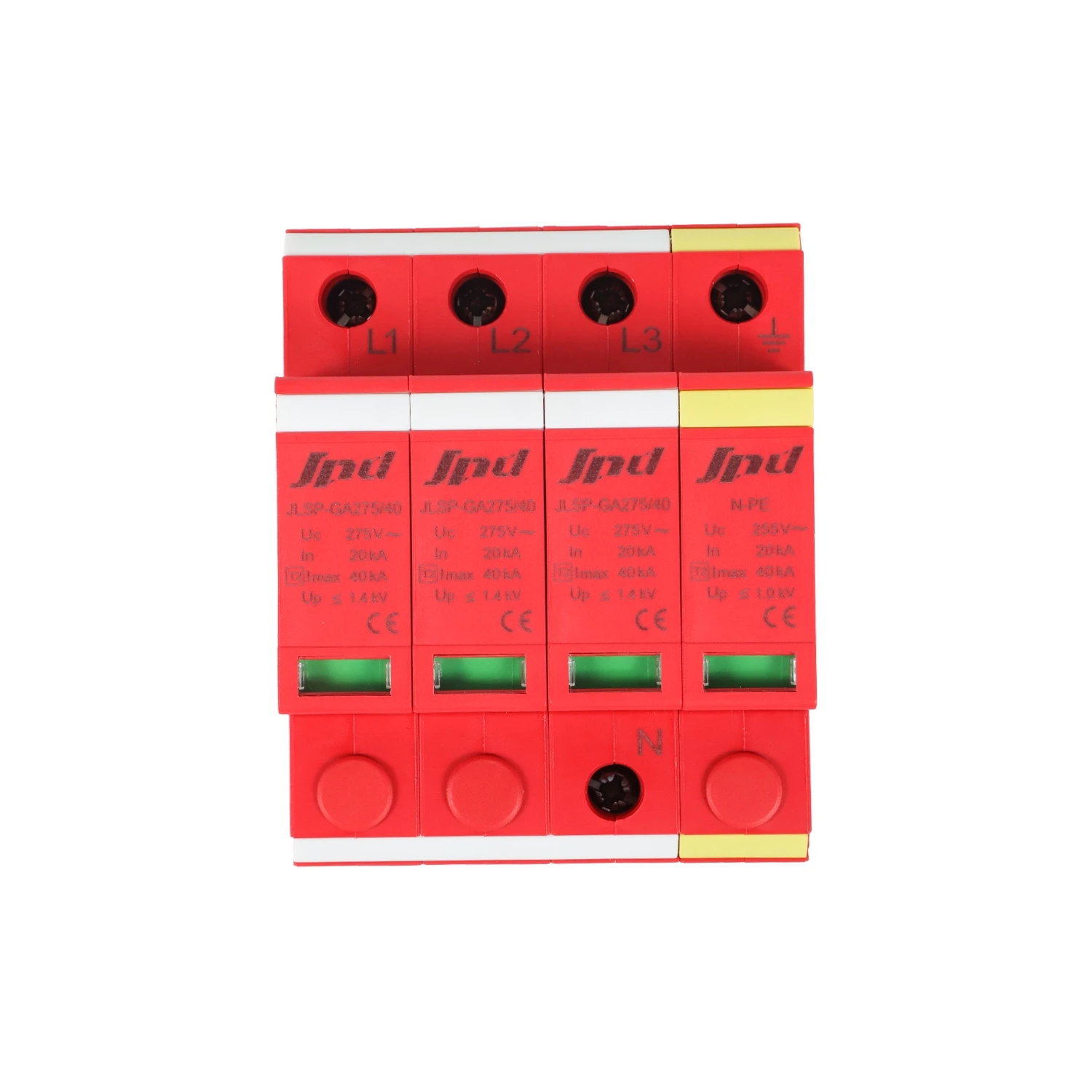 Jinli 275V переменного тока для защиты от перенапряжений устройства JLSP-GA275/40/3P + N