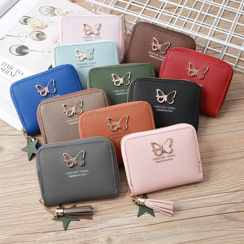Korean Version Of Lady Purse Mini Clutch Bag Bow-tie Card Bag Pure Color Coin Bag JY8025
