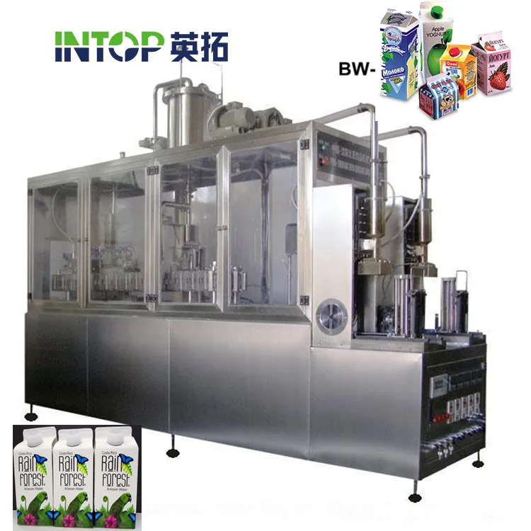 Автоматическая машина для наполнения бумажных коробок для сока или молока