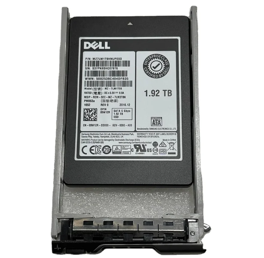 DELL-9W12R / PM863a MZ7LM1T9HMJP0D3 2.5in SFF 1.92TB SSD 6Gb/S SATA RI SSD