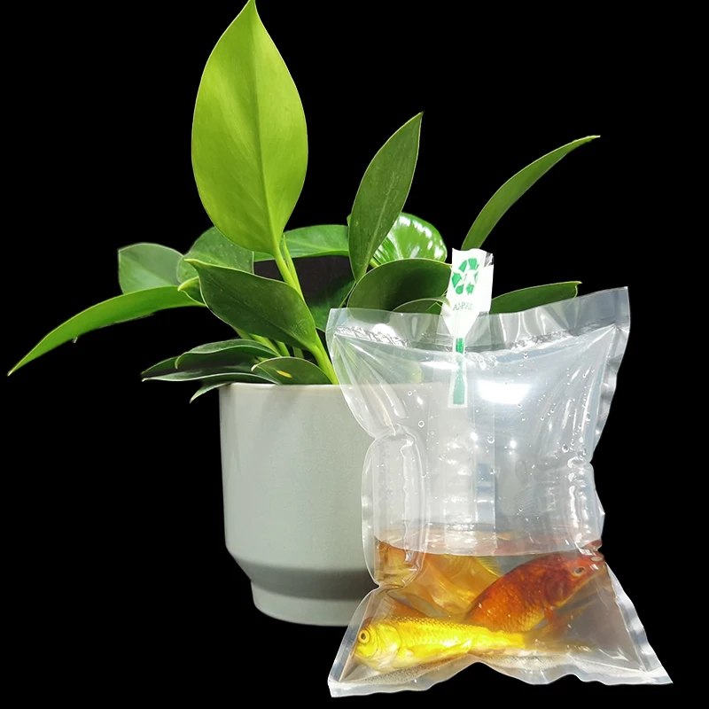 Leakproof Inflatable plastic aquarium Oxygen live fish transport carry bag