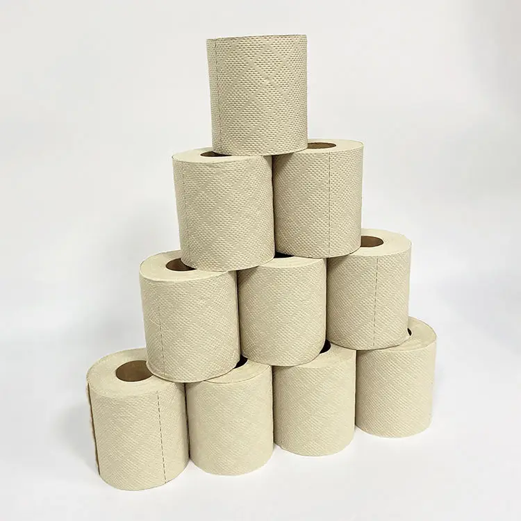 Wholesale Toilet Paper 1/2/3 Ply Roll Tissue Custom Colored Hemp Bamboo Toilet Paper