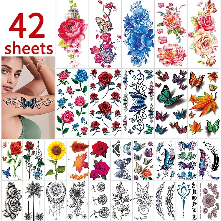 Premium Quality Summer Necessary All Ages Adornments Safe Fun Stylish Colored Glitter Tattoos