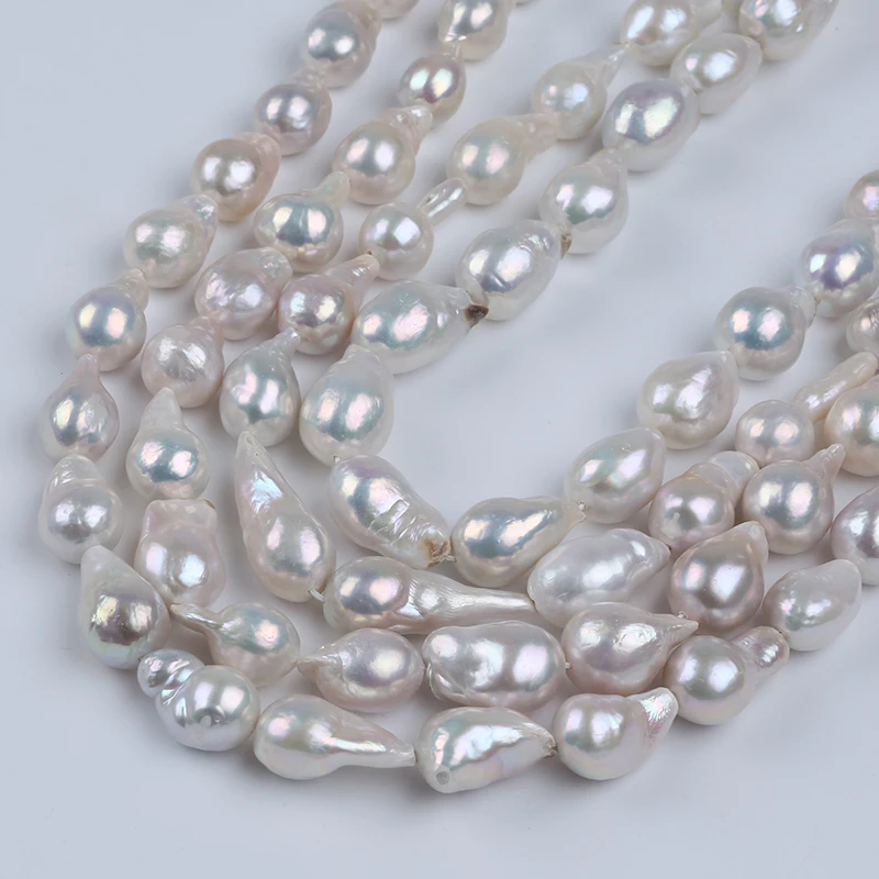 Zhuji 11-14mm A White  Natural Freshwater  Baroque Shape Pearl For Jewelry Making