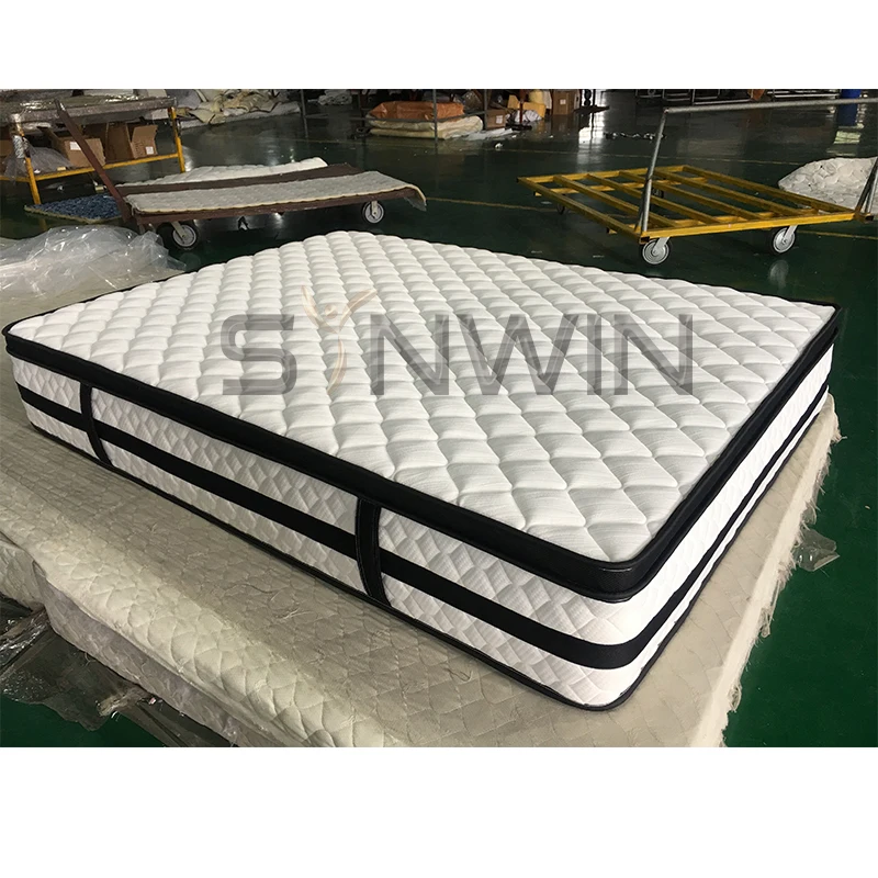 Cheapest Compressed Rebonded Foam Spring Mattress China Factory Made Matrass Best Seller Queen Bed Mattresses