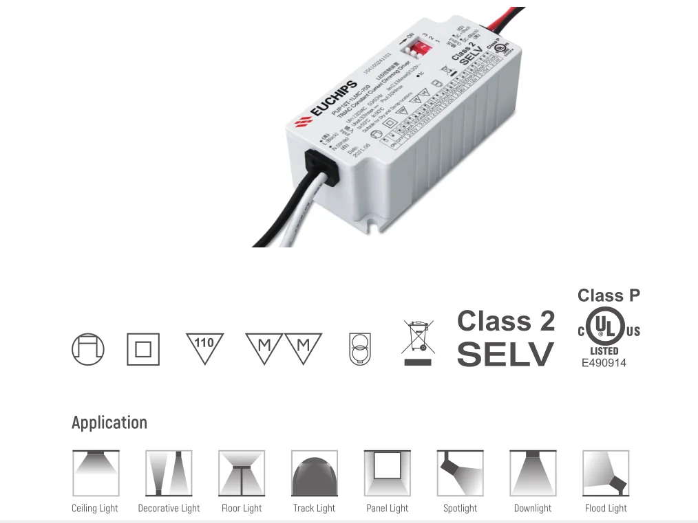 120-277V Input 20w Triac United State Market for Spotlights Led Constant Current Dimming Triac Driver