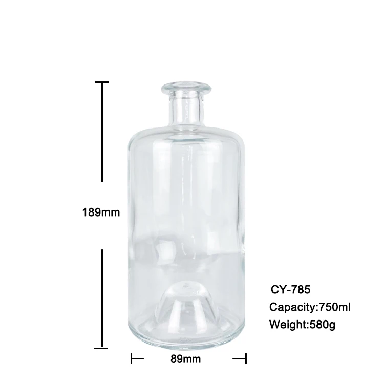 Manufacturers wholesale 750ml spirits glass bottle with free sample