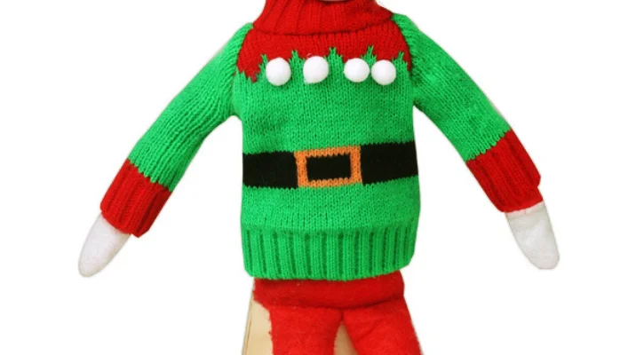 New arrival  Christmas Elf doll clothes woven sweater  for elf  Christmas decoration