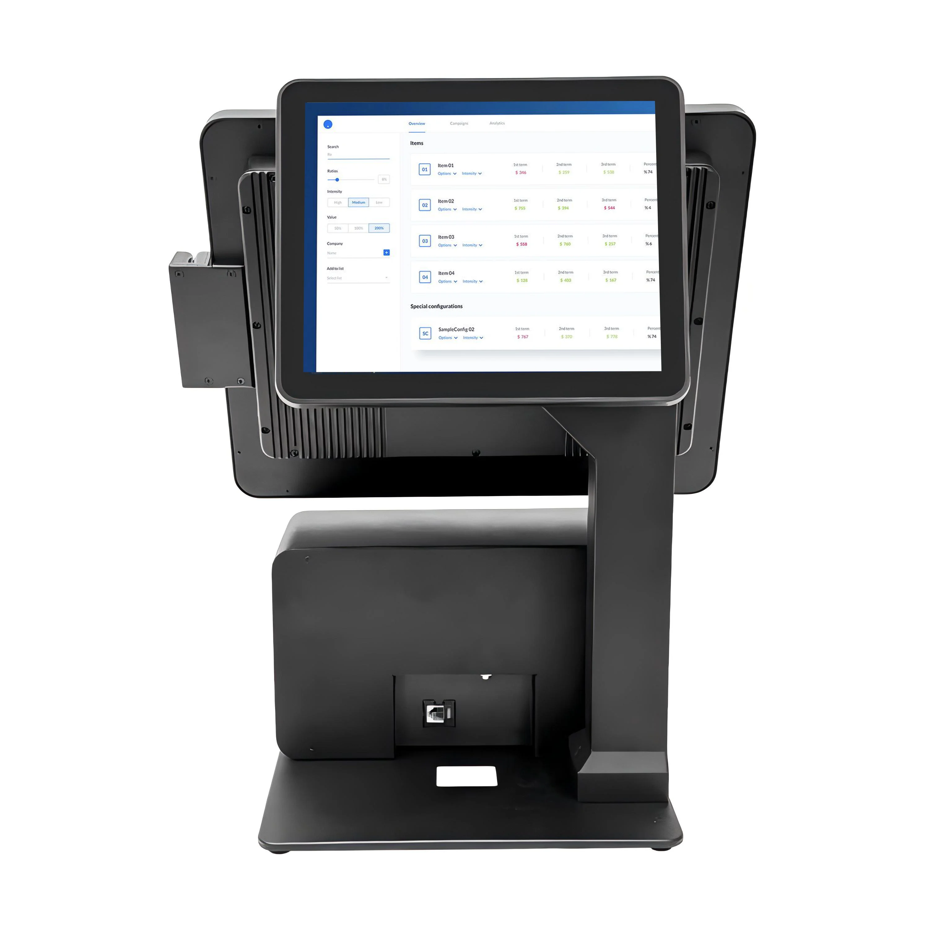 15 Inch Pos China Bluetooth Wifi Pc Payment System windows Kiosk 15.6 Solution Check Out