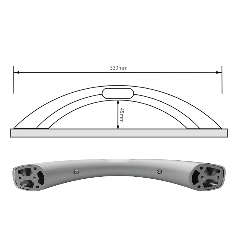 Door entry handles for RV motor home and caravan with LED