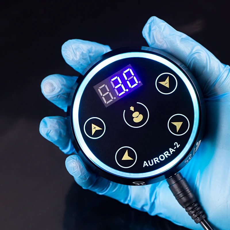 Оптовая продажа, новый модернизированный блок питания с цифровым ЖК-дисплеем и сенсорным экраном Mini Aurora 2 для татуировок, подходит для всех тату-машинок