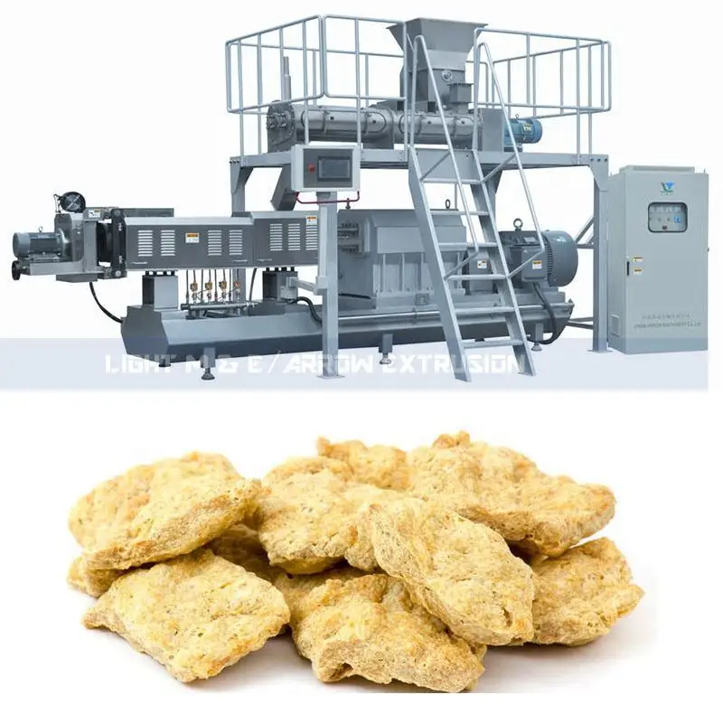 tvp textured soy bean protein curls machines Soya protein machine process line (300-500kg/h)