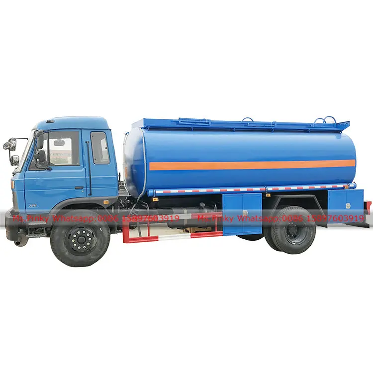 China Suizhou 15cbm Mobile Fuel Dispenser Oil Tanker Truck 4000Gallon Diesel Fuel Tank Truck