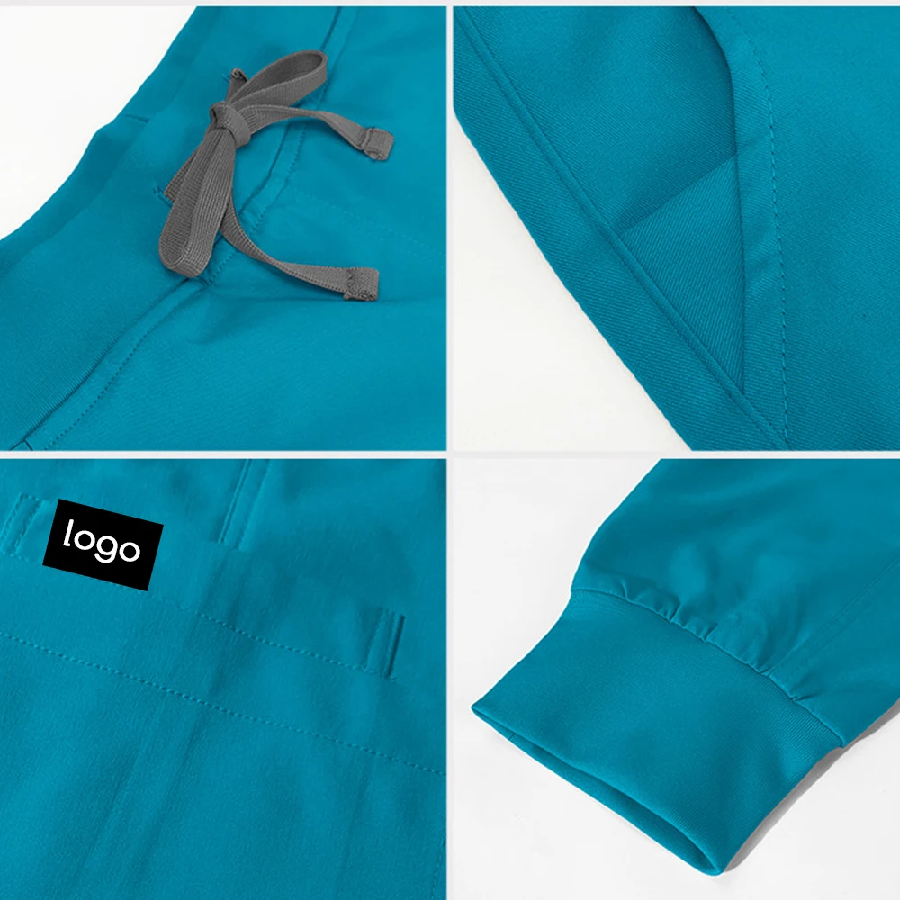 Khaki navy green black colors medical uniforms doctor medical laboratory technician medical uniform with pocket