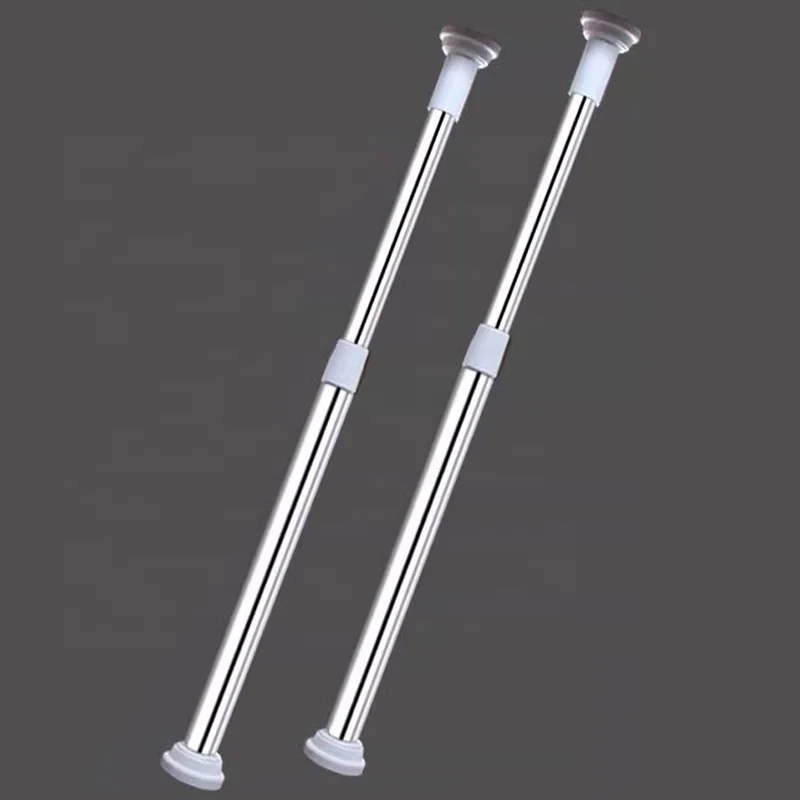 Multi-function telescopic shower curtain rod New design stainless steel anti-rust no drilling