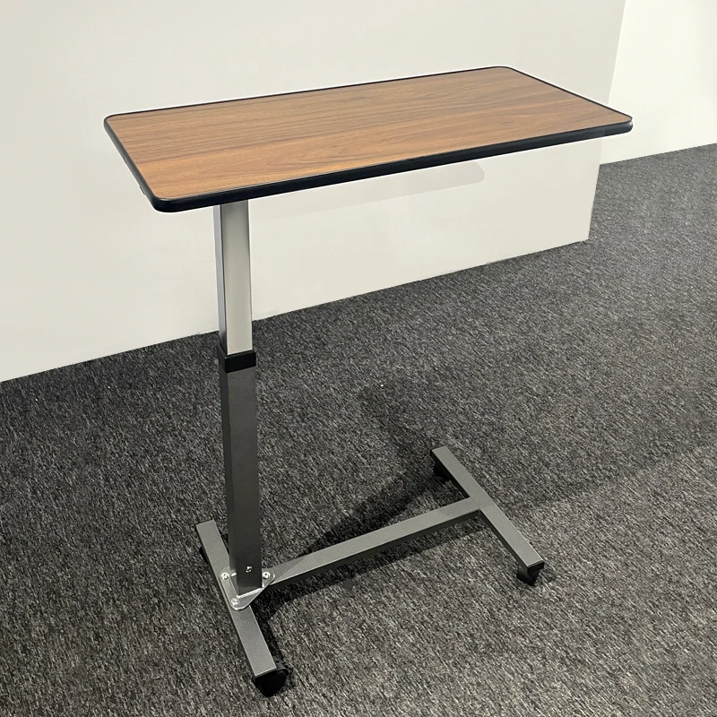 Hospital Height Adjustable Movable Bedside Table Medical Over Bed Table Dinning Board Over bed table with wheels