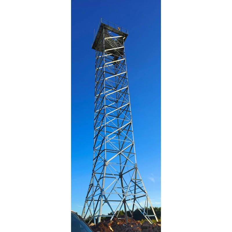 Galvanized Steel Self Supporting Lookout Guard Tower Fire Lookout Towers