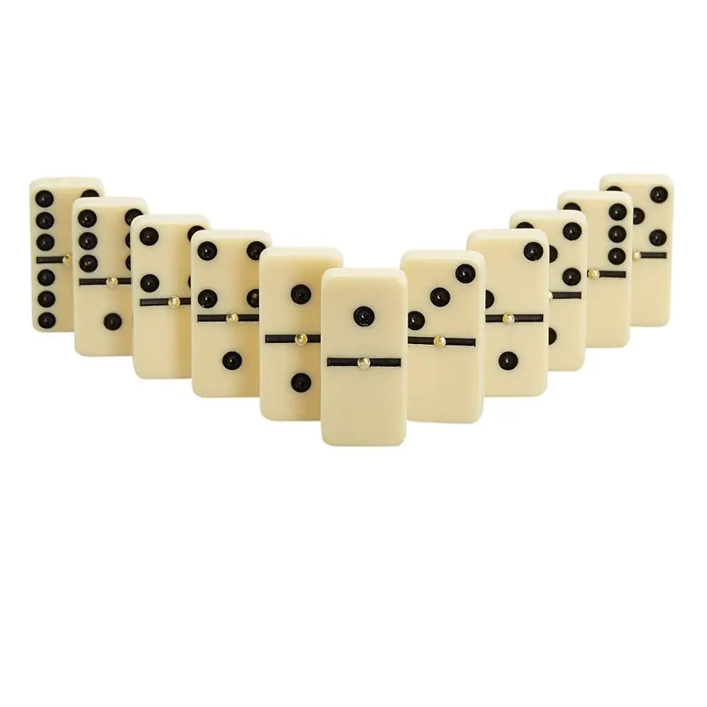 Factory custom acrylic tiles plastic cuban craft dominoes in pvc box