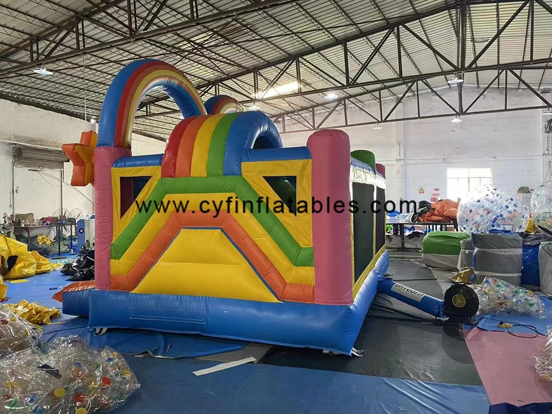 Commercial pvc fun bounce house bouncer slide inflatable castle for kids party jumping castle combo