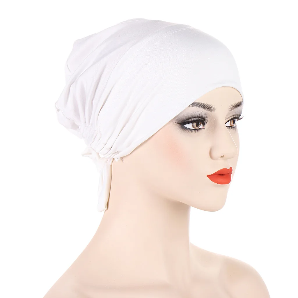Double-Deck Satin Smooth Bonnet Ethnic Muslim Inner Cap Factory Wholesale HeadScarf Scarf Hijab