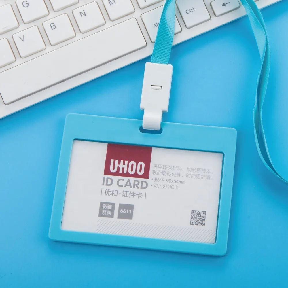  Promotional colored PP employee card holder with