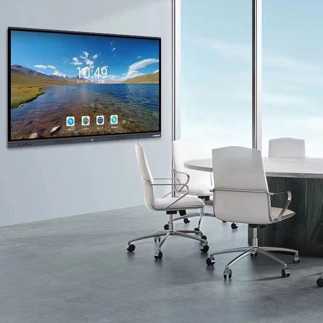Leaderhub 65 75 86 98 inch LED 4K UHD interactive whiteboards conference flat panel for teaching/meetings